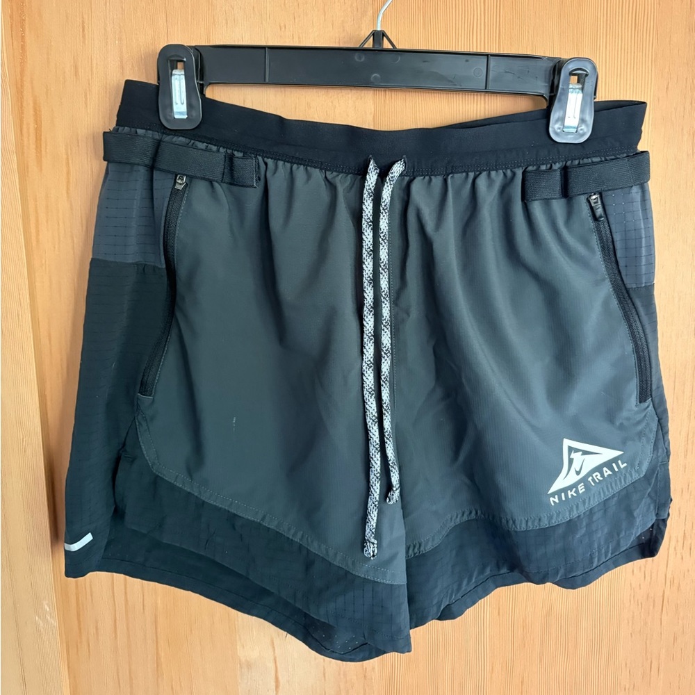 Nike Trail Black and Gray Athletic Shorts